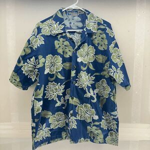 TORCH Hawaiian ALOHA Camp Shirt MEN'S L EXCELLENT MADE IN HAWAII